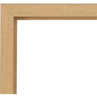 Pastel Garden Abstract Canvas Print with Maple Frame