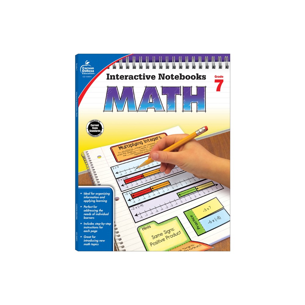 Math, Grade 7 - (Interactive Notebooks) by Katie Kee Daughtrey (Paperback)