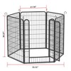 39.37"H Heavy Duty Metal Dog Play Pen Indoors with Automatic Gravity Locking Mechanism, 6 Panels Dog Fence Outdoor for Yard with PVC Pads - 3 of 4