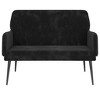 vidaXL Bench Black 42.5 in.x31.1 in.x31.1 in. Velvet - 3 of 4