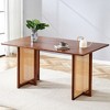 GlasFlength Rectangle Modern Coffee Tables, Center Table with Sleek Minimalist Design for Living Room Decor, Red,59”*35.4”*30" - 3 of 4
