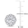 EVERLY JEWELRY |  10K White Gold 6 1/10 CT TGW Created White Sapphire Fashion Post Earrings - 2 of 4
