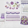 Bacati - Botanical Purple Long Crib Rail Guard Cover - 4 of 4