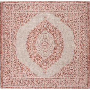 Courtyard CY8751 UV & Stain Resistant Non-Shedding Power Loomed Indoor/Outdoor Rugs - Safavieh - 1 of 4