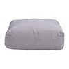 Ottoman 16.1"H Gray – Olefin Outdoor Fabric Seat with Textilene Base, Modular Weather-Resistant Accent by Zuo Modern - 4 of 4