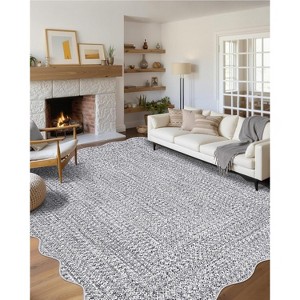 Runners for Hallway Non Slip Washable Kitchen Rugs, Farmhouse Rustic Soft Low Pile Indoor Carpet Runners for Entryways, Living Room - 1 of 4