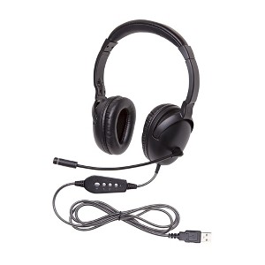 Califone NeoTech Plus 1017MUSB Premium, Over-Ear Stereo Headset with Gooseneck Microphone, USB Plug, Black - 1 of 4