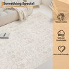 8x10 Vintage Rug Non Slip - Oriental Washable Area Rug for Living Room, Bedroom (Beige) - 4 of 4