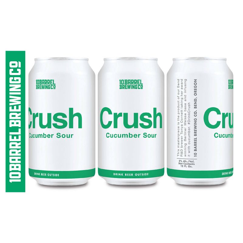 10 Barrel Crush Cucumber Sour Beer - 6pk/12fl oz Cans, 6 of 7