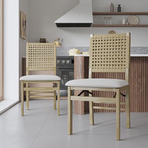 HOMEFUN Scandinavian style wooden dining chair - 1 of 4