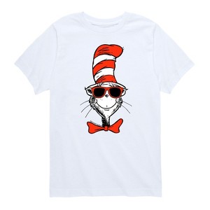Boys' - Dr. Seuss - Cat in The Hat Wearing Sunglasses Short Sleeve Graphic T-Shirt - 1 of 4