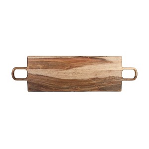 Double Handle Serving Board Natural Sheesham Wood by Foreside Home & Garden - 1 of 4