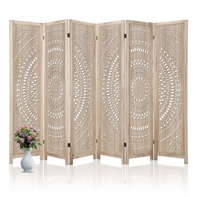 Tall Room Divider,Japanese Room DividerScreen Room Dividers, Folding Wooden Privacy Partition for Room