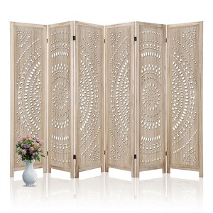 Tall Room Divider,Japanese Room DividerScreen Room Dividers, Folding Wooden Privacy Partition for Room - 1 of 4