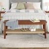 Alaterre Calais 48in Acacia Wood Bench, Chestnut - 4 of 4