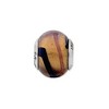 Black Bow Jewelry Copper/Black Italian Murano Glass & Sterling Silver Bead Charm, 14mm - 2 of 4