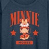 Women's - Disney - Minnie Mouse Collegiate Lightweight French Terry Wide Neck Long Sleeve Shirt - 2 of 4