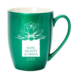 Elanze Designs Hope Dignity And Grace Emerald Green 10 ounce New Bone China Coffee Cup Mug - 1 of 4