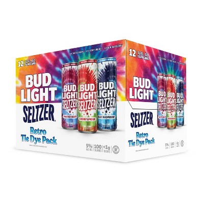 Bud Light Hard Seltzer & Lemonade Retro Tie Die Variety Pack - 12pk/12 fl oz Slim Cans