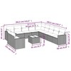 vidaXL 12 Piece Patio Sofa Set with Cushions Black and Cream - With Table - 3 of 4