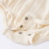 Baby Long Sleeve Bow Romper - Cloud Island™ Cream - 4 of 4