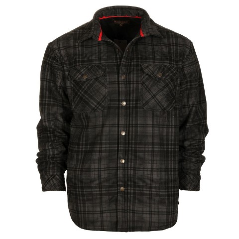 GIOBERTI Men's Checkered Flannel Jacket, Gray / Royal Blue / Black, XX-Large