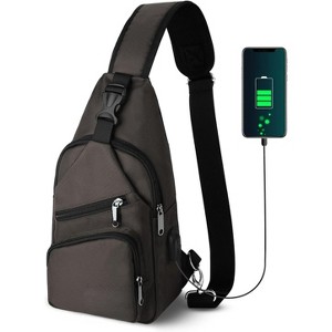 Casual Sling Backpack for Men Women, Hands-Free Crossbody Bag, Lightweight Chest Pack - 1 of 4