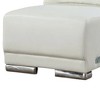 Royal Hampton Modular Armless Lounge Chair, Chrome Metal, White Faux Leather - 4 of 4