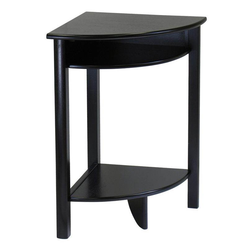 Liso Corner Table, Cube Storage and Shelf - Dark Espresso - Winsome, 3 of 5