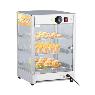 Commercial Food Warmer Display, Countertop Pastry Warmer, Pizza Warmer Cabinet with 3D Heating