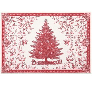 Christmas Area Rugs, Washable Non-Slip Christmas Tree Holly Sketch Carpet, Soft Low Pile Foldable Stain Resistant for Bedroom, Home - 1 of 4