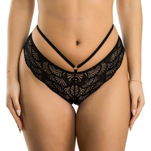 PARFAIT Olivia P4005 Cheeky Lace Hipster With Waist Detail - Black - 1 of 4