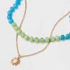 Beaded Sun Drop Multi-Strand Pendant Necklace - Universal Thread™ - 4 of 4