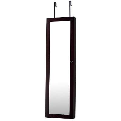 full length mirror with jewelry storage target