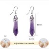 Natural Quartz Crystal Chakra Dangle Earrings - Healing Stone Drop Earrings for Valentine's/Mother's Day Gifts - 4 of 4