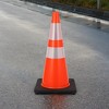 28 Inch Traffic Cones, Heavy Duty Orange Safety Cones with 2 Reflective Collar, Non-Slip Base, Weatherproof & Stackable for Construction, Road Work - 2 of 4