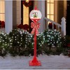 Gemmy 5-FT Mickey and Minnie Snow Globe Lamp Post White LED Lights - 2 of 4