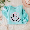 Simply Sage Market S.W.Smiley Cow Print Lightweight Garment Dyed Sweatshirt - 3 of 4