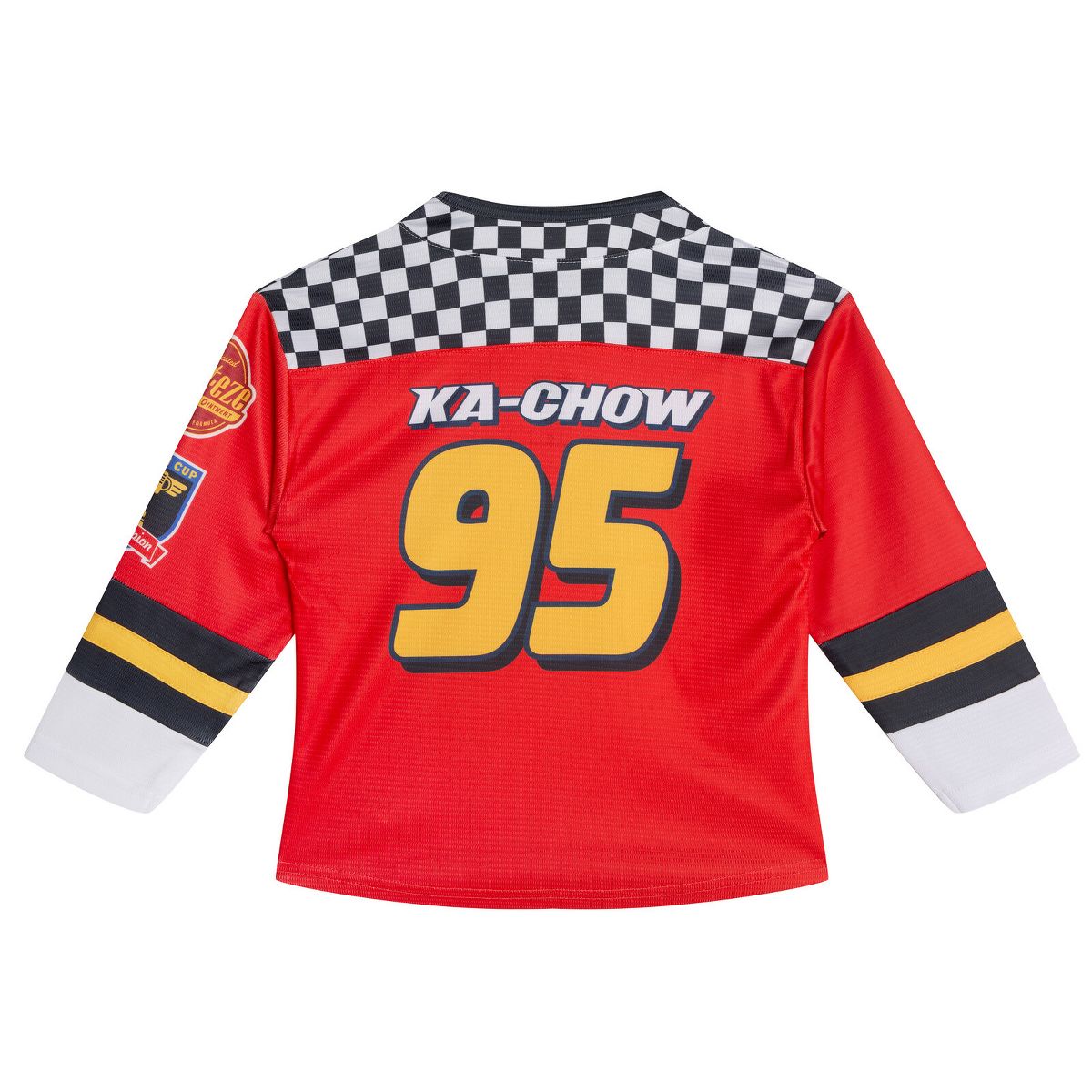 Disney Cars Lightning McQueen Mesh Hockey Jersey Long Sleeve T-Shirt Little Kid to Big Kid - thumbnail 2