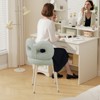 Swivel Vanity Chair with Back, Makeup Chair, Desk Chair for Girl with Cute Bow Backrestst - 4 of 4