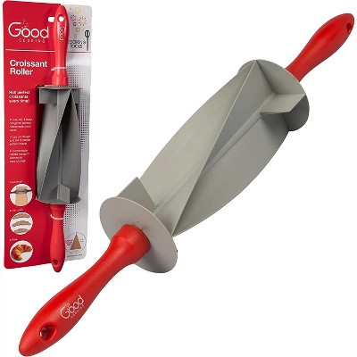 Good Cooking Rolling Pin Croissant Cutter- Evenly Shaped Dough Pastry Wheel- Roller & Slices- Dishwasher Safe- Great Christmas Gift for Cooks & Bakers