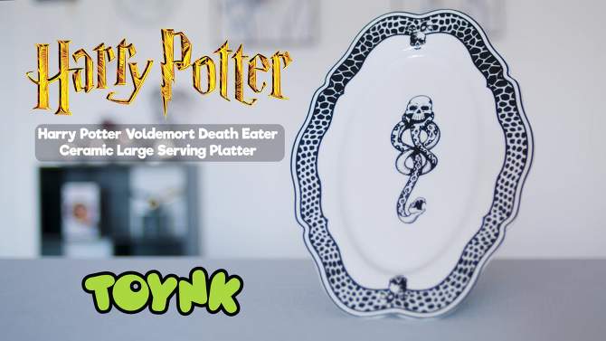 Ukonic Harry Potter Voldemort Death Eater Ceramic Large Serving Platter | 14-Inch Plate, 2 of 9, play video
