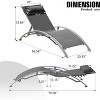 Okak 2PCS/3PCS Outdoor Chaise Lounge Chairs with Adjustable Backrest,Poolside Patio Loungers for Beach,Garden,Backyard - 3 of 4