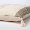Striped Jute Embroidered Square Throw Pillow Cream/Neutral - Threshold™ designed with Studio McGee - image 4 of 4