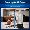 Elite Cuisine 12 Cup Cordless Electric Coffee Percolator Stainless Steel - 4 of 4
