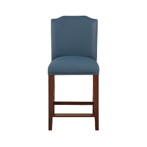 TiramisuBest 25.75in Swivel Counter Stool, Set of 2, Polyester Charcoal Dining Chairs - 1 of 4