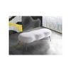 Meridian Furniture,Nube White Faux Sheepskin Fur Bench - 2 of 4