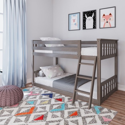 Max & Lily Twin Over Twin Low Bunk Bed : Target