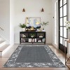 Area Rugs - Solid Bordered Modern Farmhouse Carpet Non-Slip Stain Resistant Rug for Living Room Bedroom Dining Room Office - 3 of 4