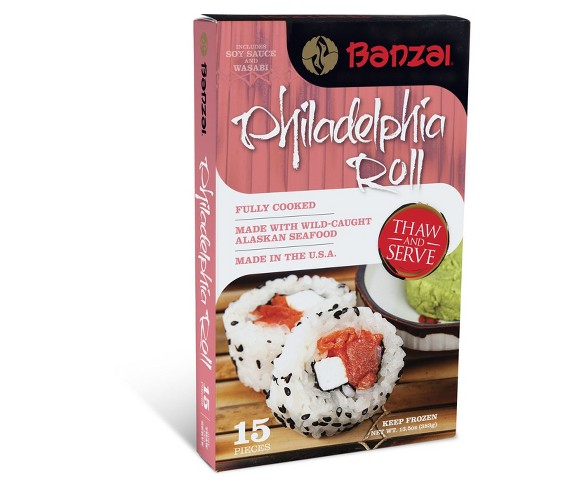 Banzai Philadelphia Roll with Wild Caught Alaskan Seafood - 13.5oz